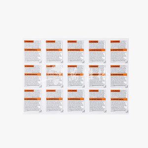 Layered Instruction Label with Flip Pages – Full-Color Print