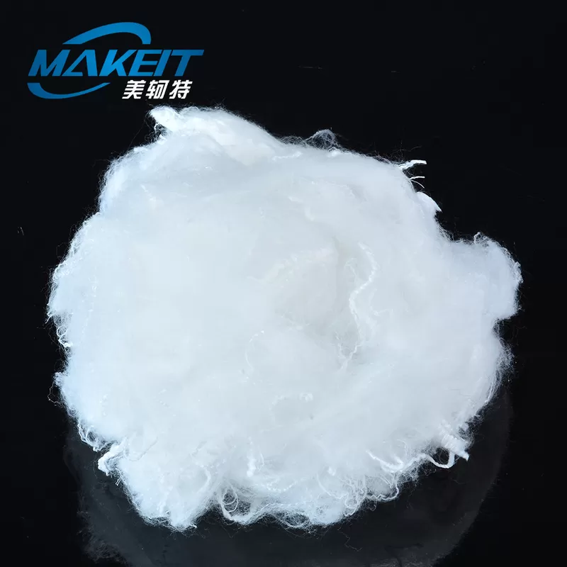 White Colors Micro Denier Fiber For High End Padding