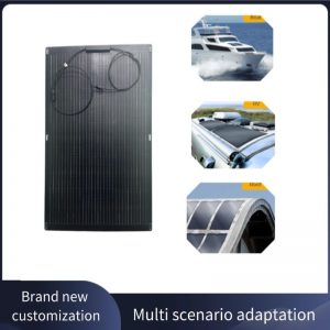 100W 24V Mono Solar Panel ETFE Flexible High Quality All Black for Boats Motorhomes Outdoors Use