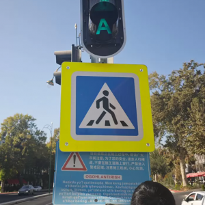 Internally Luminous Pedestrian Crossing Signs