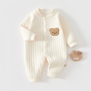 Baby clothes, winter clothing, pure cotton thickened one-piece suit
