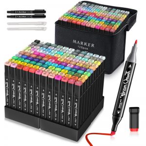 Dual-Tip Alcohol Art Markers for Drawing, Sketching & Design