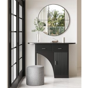 Apartment Round Frame Wall Mirror