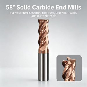 58° Upgraded Solid Carbide End Mills D1-D20mm General Purpose CNC Milling Cutter